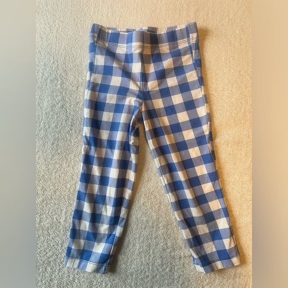 Primary brand capri length leggings, blue white gingham. Girls size 7 - Picture 1 of 2